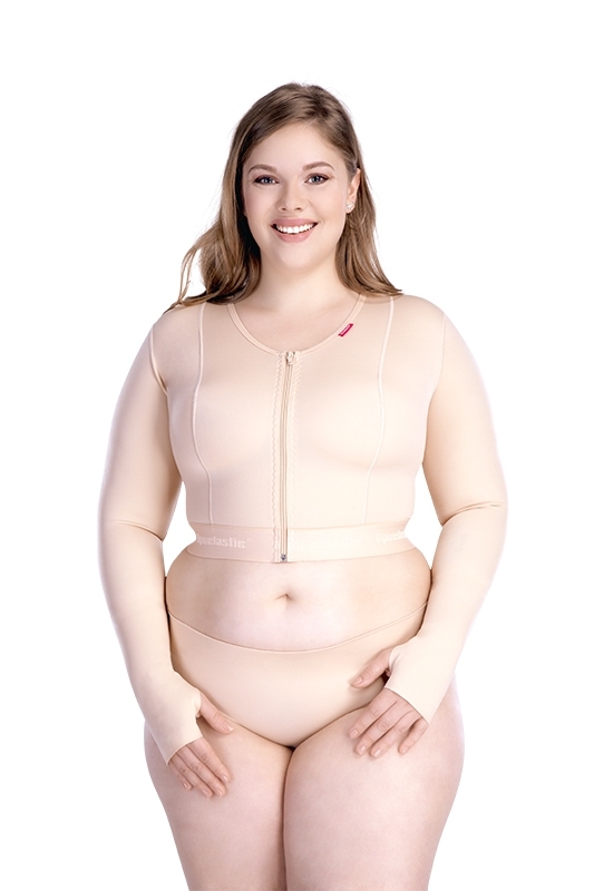 Kompresní pooperační dámská vesta MTf smooth Comfort se zapínáním na zip - Lipoelastic.cz
