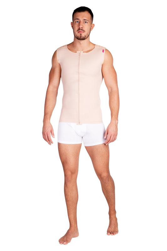 Kompresní pooperační pánská vesta MTmL Comfort se zapínáním na zip - Lipoelastic.cz
