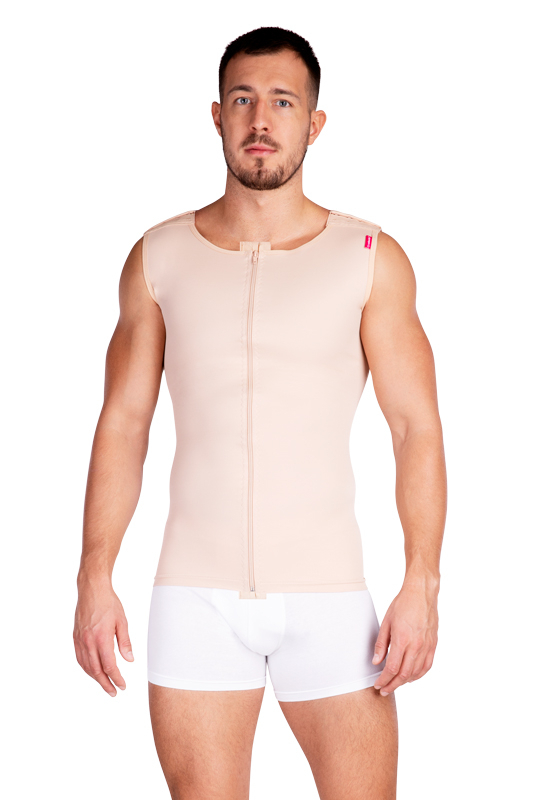 Kompresní pooperační pánská vesta MTmL Comfort se zapínáním na zip - Lipoelastic.cz