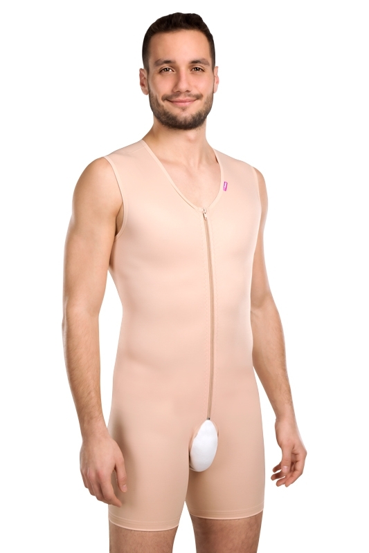 Kompresní pooperační pánská bandáž MGm Comfort se zapínáním na zip - Lipoelastic.cz
