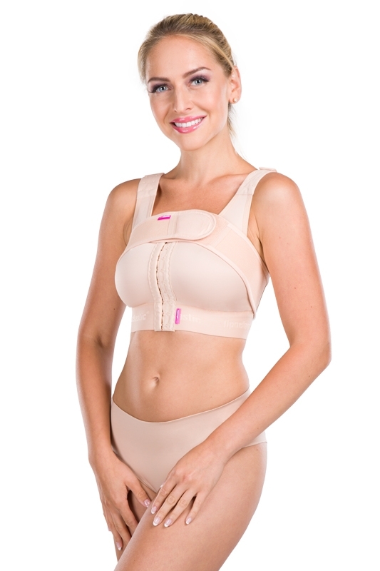 Pooperační tvarovaný prsní stabilizační pás SI na suchý zip  - Lipoelastic.cz