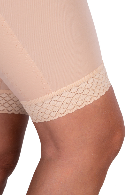 Kompresní pooperační dámská bandáž VF body Variant nad kolena se zapínáním na háčky a očka - Lipoelastic.cz